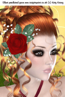 Rose Red A4 Card Front
