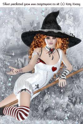 Witch of Winter Christmas A4 Card Front