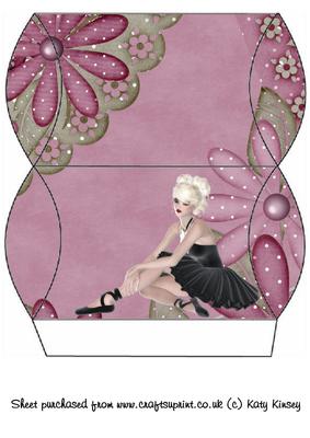 Ballerina Ribbons in Black Pillow Box