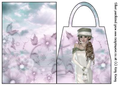 Demure in White Handbag Card