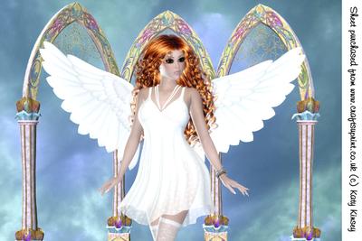 Heavens Gate Angel A4 Card Front