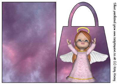Little Pink Angel Handbag Card