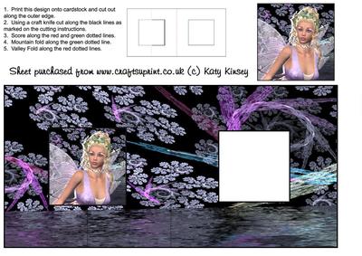 Fairy Lace Square Foldback Card