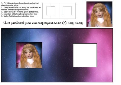Ethereal Elf Square Foldback Card