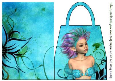 Blue Sprite Handbag Card