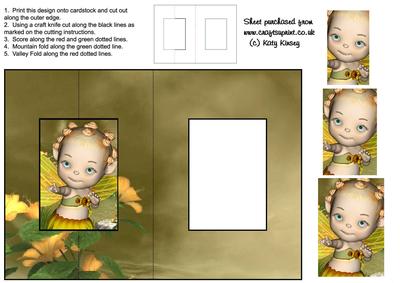 Sunny Daze Baby Fairy Foldback Card & Pyramage