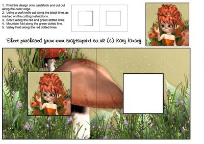 Carla Fairy Square Foldback Card