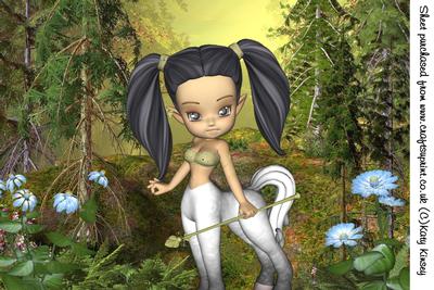 Little Centauress in the Forest A4 Card Front
