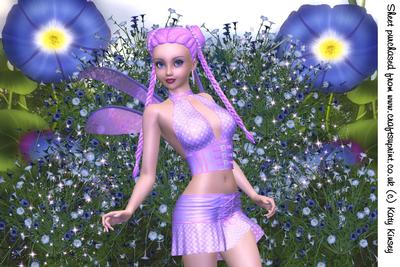 Floral Explosion Fairy A4 Card Front