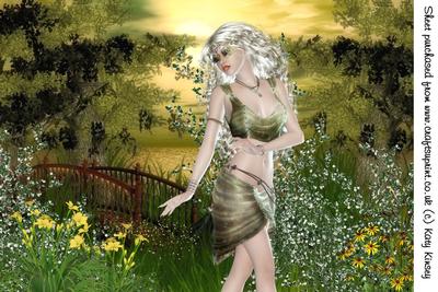 The Daffodil Elf A4 Card Front
