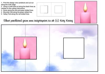 Remembering You in Pink Sympathy Square Foldback Card