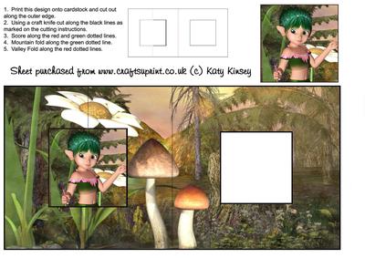 Freckled Fairy Square Foldback Card