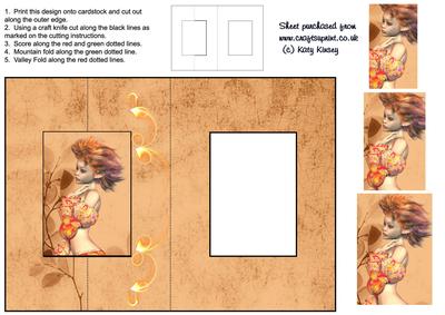 Orange Sprite Foldback Card with Simple Pyramage