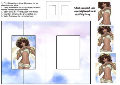 Heavenly Angel Foldback Card with Simple Pyramage