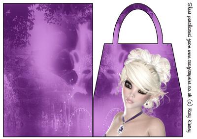 Purple Haze Fairy Handbag Card