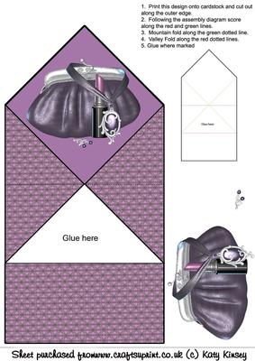 A Night Out in Purple Pop Up Spring Card