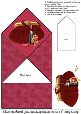 A Night Out in Red Pop Up Spring Card