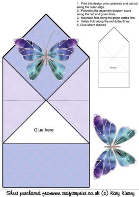 Blue Butterfly Pop Up Spring Card