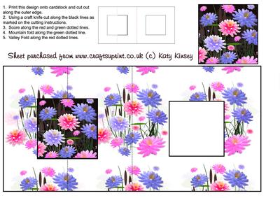 Waterlilies Square Foldback Card