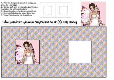 Selina Fairy Square Foldback Card