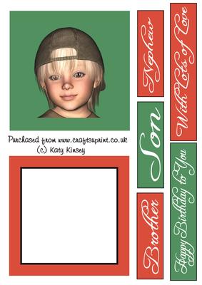 Birthday Boy Shaker Card