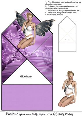 Sweet Fairy Pop Up Spring Card Diamond Top