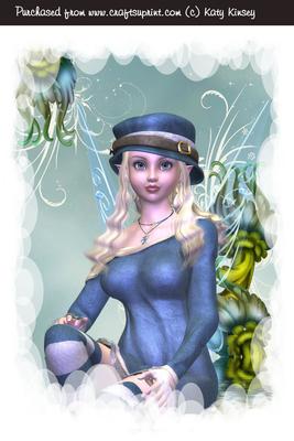 Portrait of a Fairy A4 Card Front