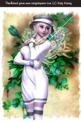 Hanging Around Fairy A4 Card Front