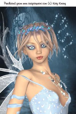 Fairy Frolics in Blue A4 Card Front