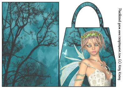 Fairy Frolics in Cream Handbag Card