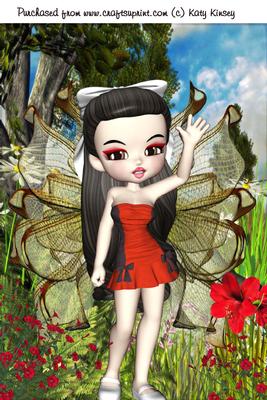 Scarlet Fairy A4 Card Front