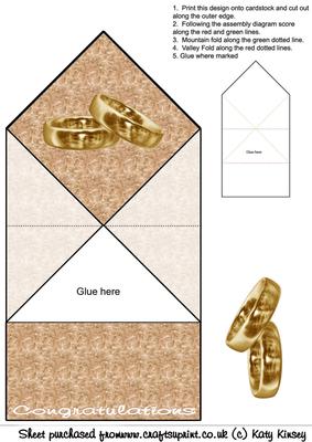 Wedding Congratulations Pop Up Spring Diamond Top Card