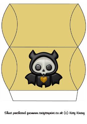 Cute Bat Halloween Pillow Box