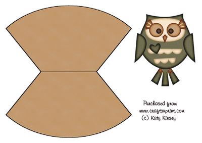 Wise Owl Wobble Card in Brown