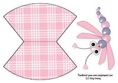 Pastel Pink Dragonfly Wobble Card