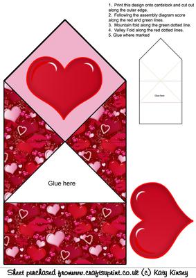 Lots of Love Pop Up Spring Card in Red