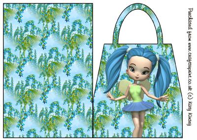 Bluebell Fairy Handbag Card