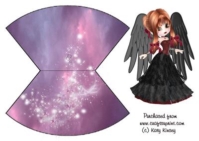 Sweet Gothic Angel Wobble Card 1