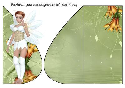 Fairy Blessings Tear Drop Card