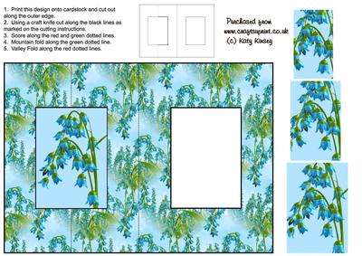 Bluebell Foldback Card with Simple Pyramage