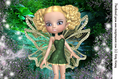 Fairy Fireworks A4 Card Front