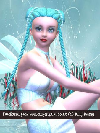 Teenage Fairy in Turquoise A5 Pyramage Kit