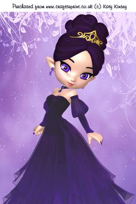 Amethyst Princess A4 Card Front