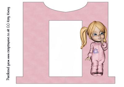 Your First Birthday Number 1 Shaped Card - Girl