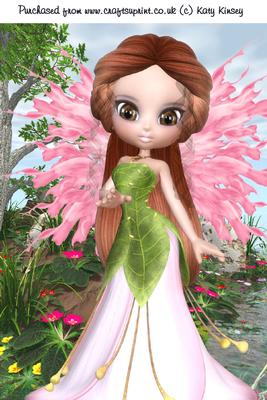 A Stroll Amongst the Flowers Fairy A4 Card Front