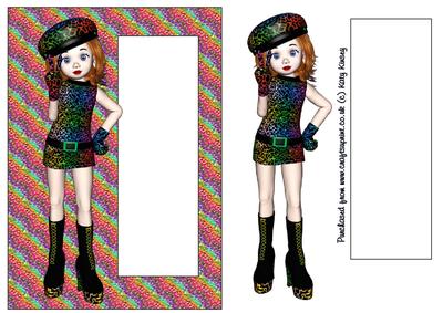 Groovy Sixties Girl Topper in Rainbow