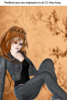 Delightful in Dark Denim A4 Card Front