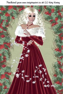 Snowflake Swirl Christmas A4 Card Front