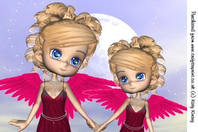 Like Mother Like Daughter Angel A4 Card Front