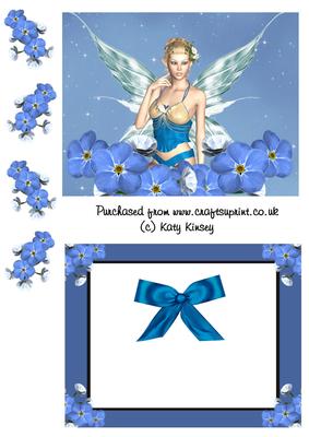 The Forget-me-not Fairy Shaker Card